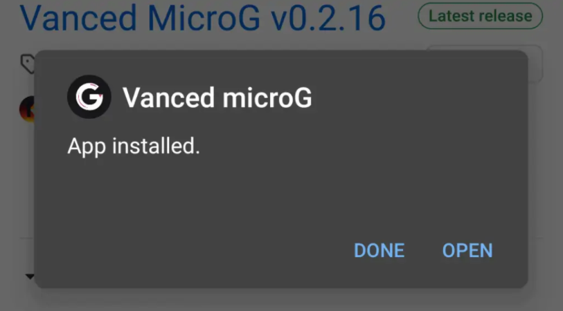 Vanced MicroG 0.2.22 အခမဲ့ဒေါင်းလုဒ်လုပ်ပါ။